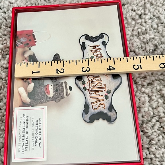 Two Boxed Christmas Greeting Cards (12 cards/box) Sock Monkeys Funny SEALED - Picture 8 of 9